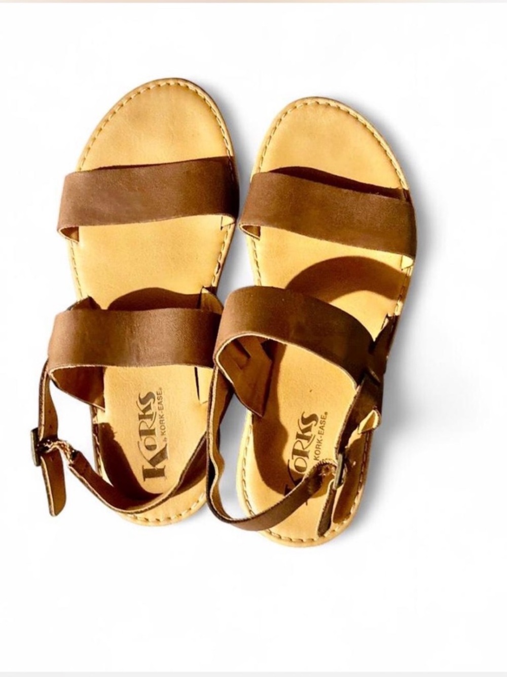 Kork-Ease Women's Ankle-strap Brown leather Sandals Sz 7M - Picture 6 of 7
